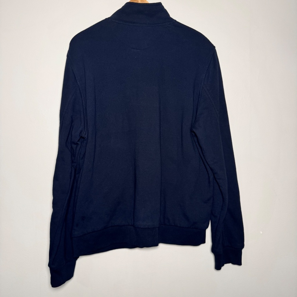Bonobos Mock Neck Cotton Button Navy Cardigan Sz L - Picture 5 of 5